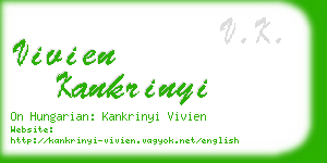 vivien kankrinyi business card